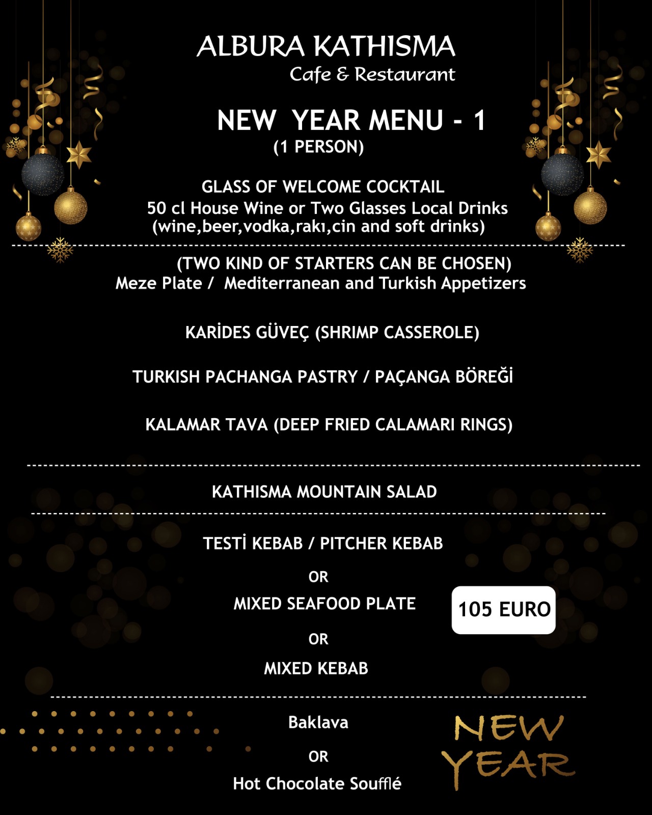 2024 NEW YEAR EVE MENU